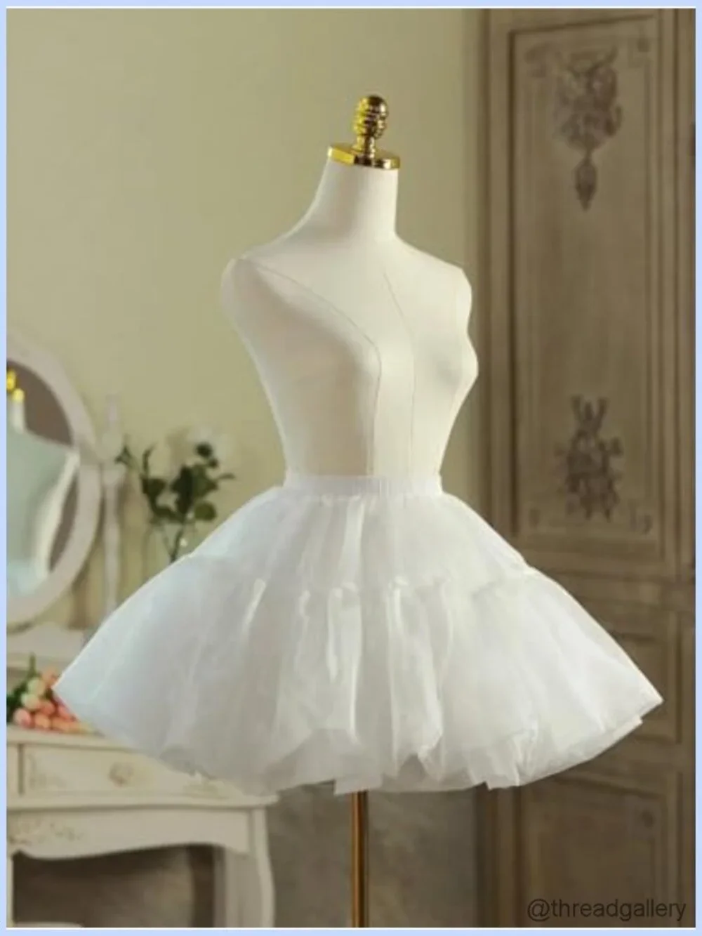 Women's Petticoat 50s 4 Levels Hoopless Short Length Tulle Crinoline